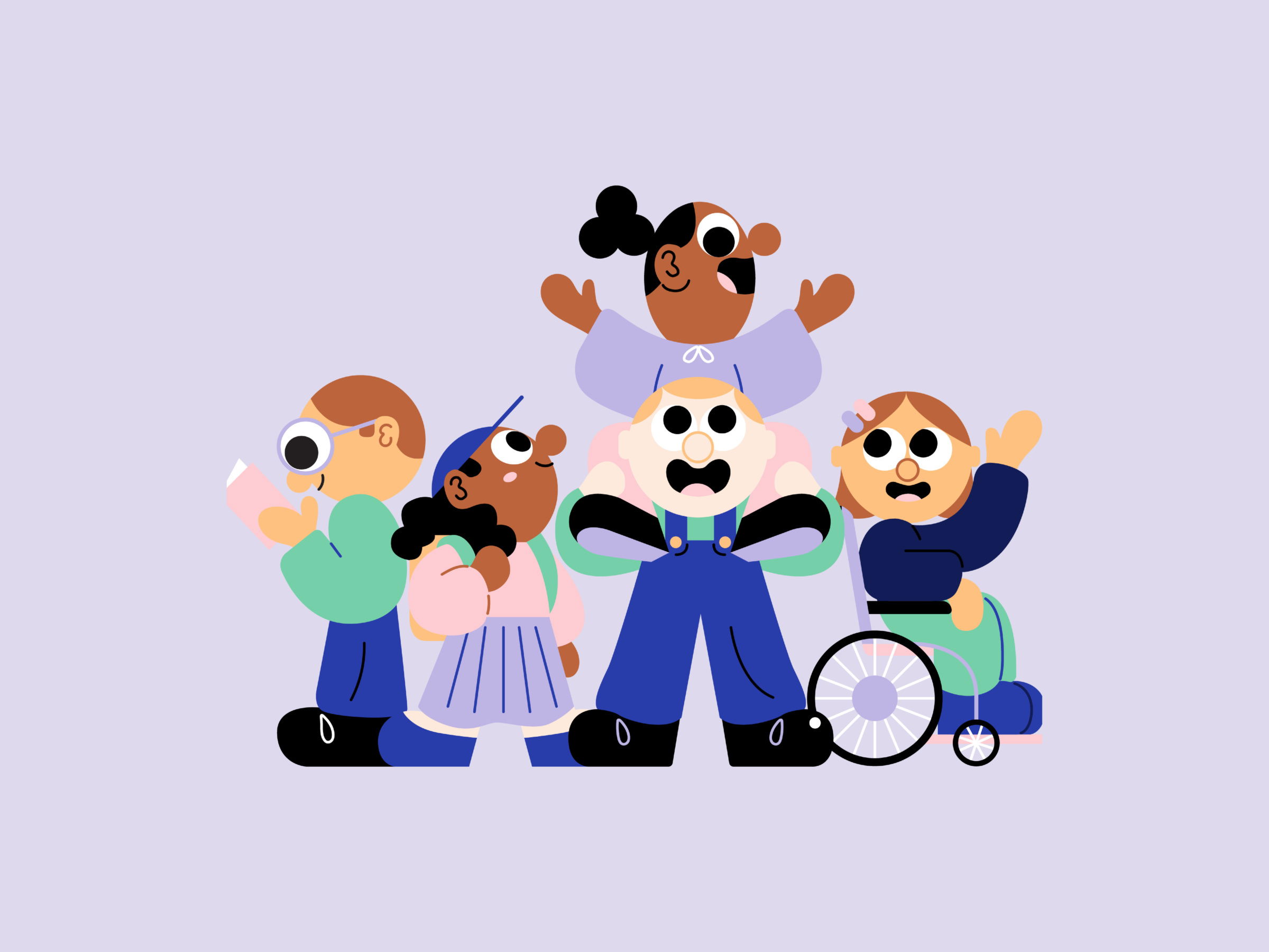 Illustrasjon gruppe barn 1