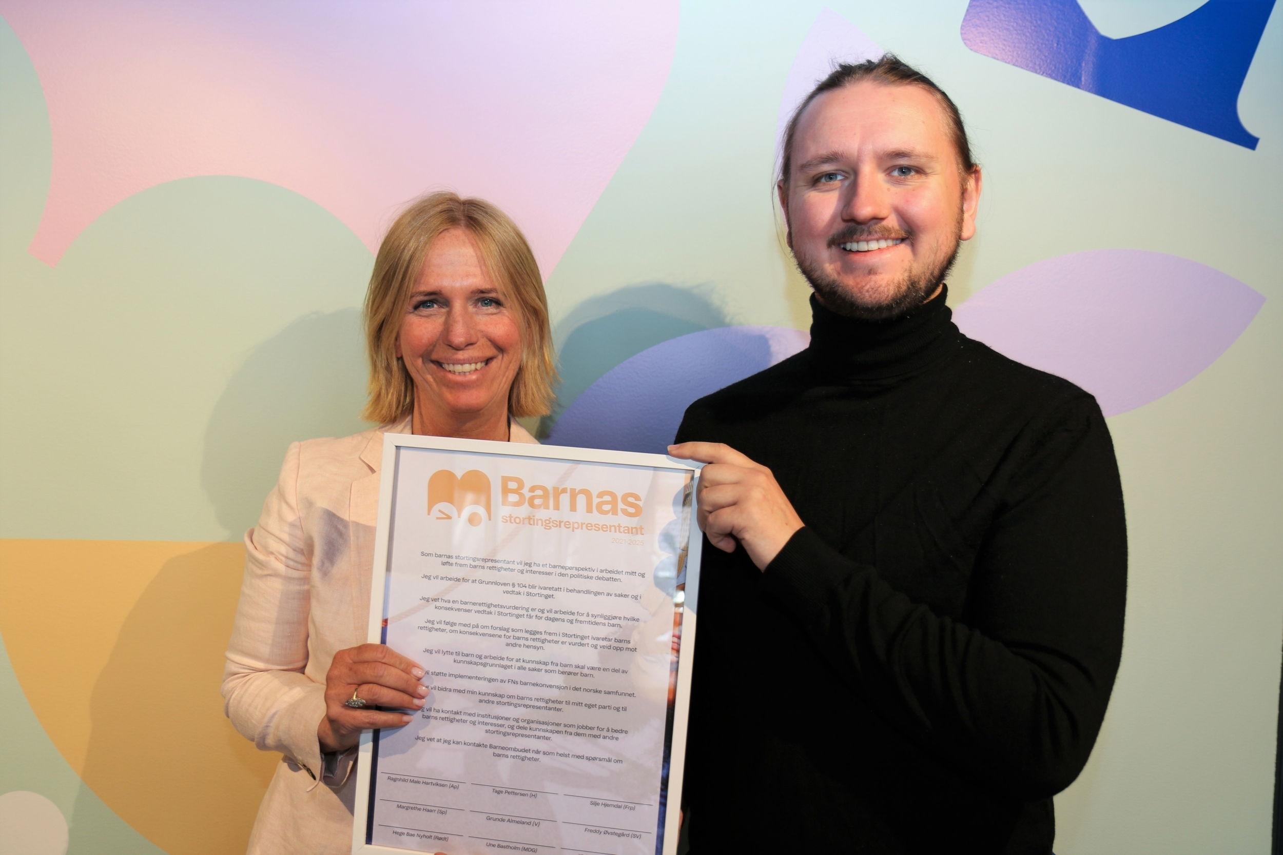 Barnas stortingsrepresentanter Freddy Ovstegard