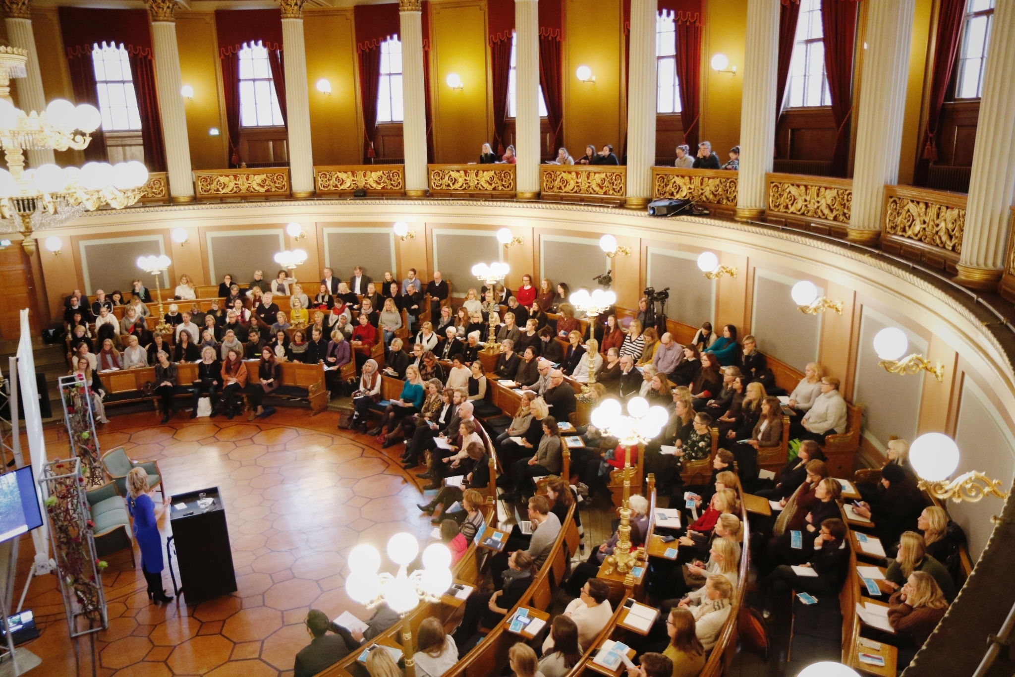 Anne Lindboe i gamle festsal