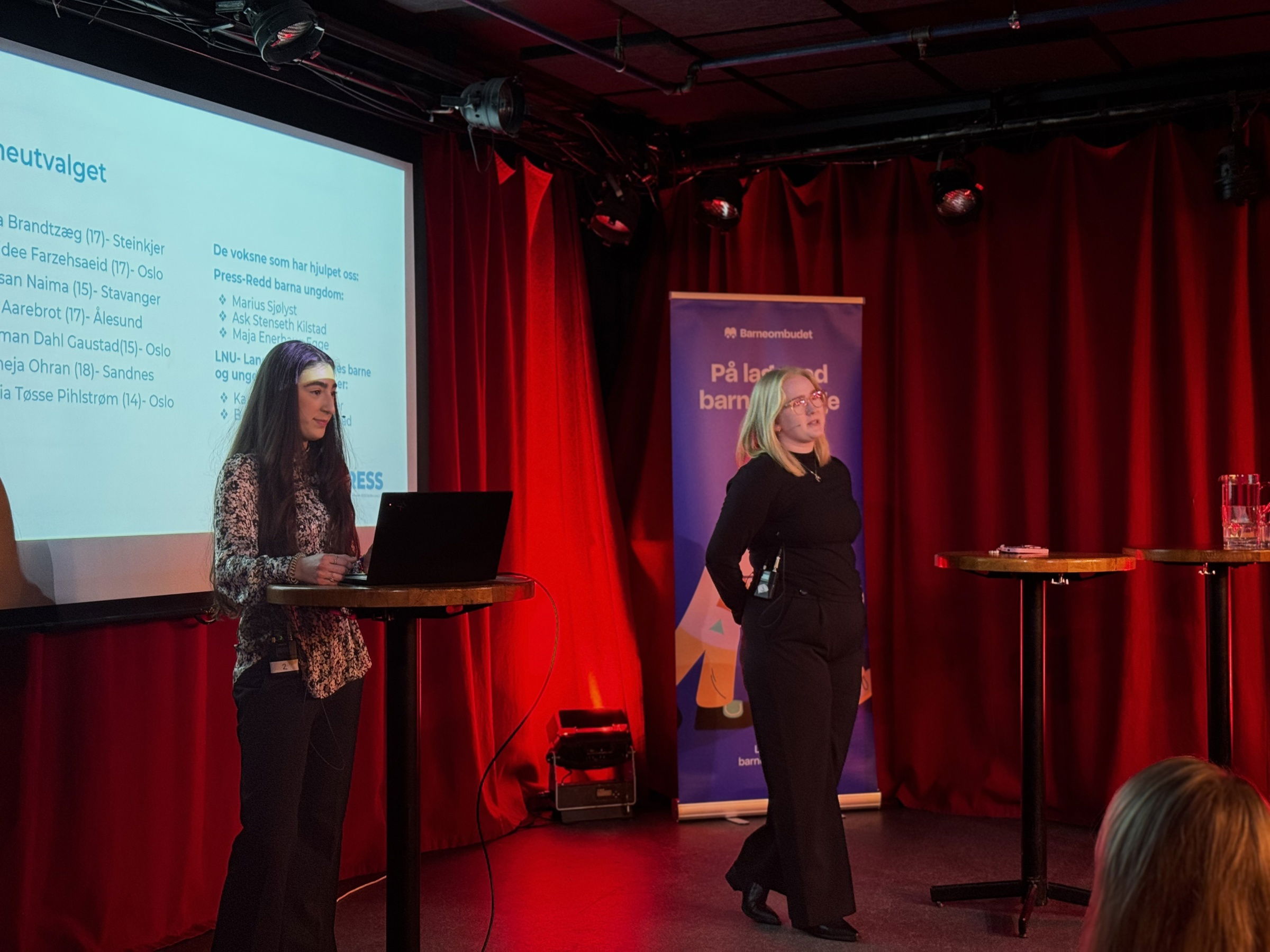 Orkidee Farzehsaeid og Diana Brandtzaeg frokostseminar 10 des