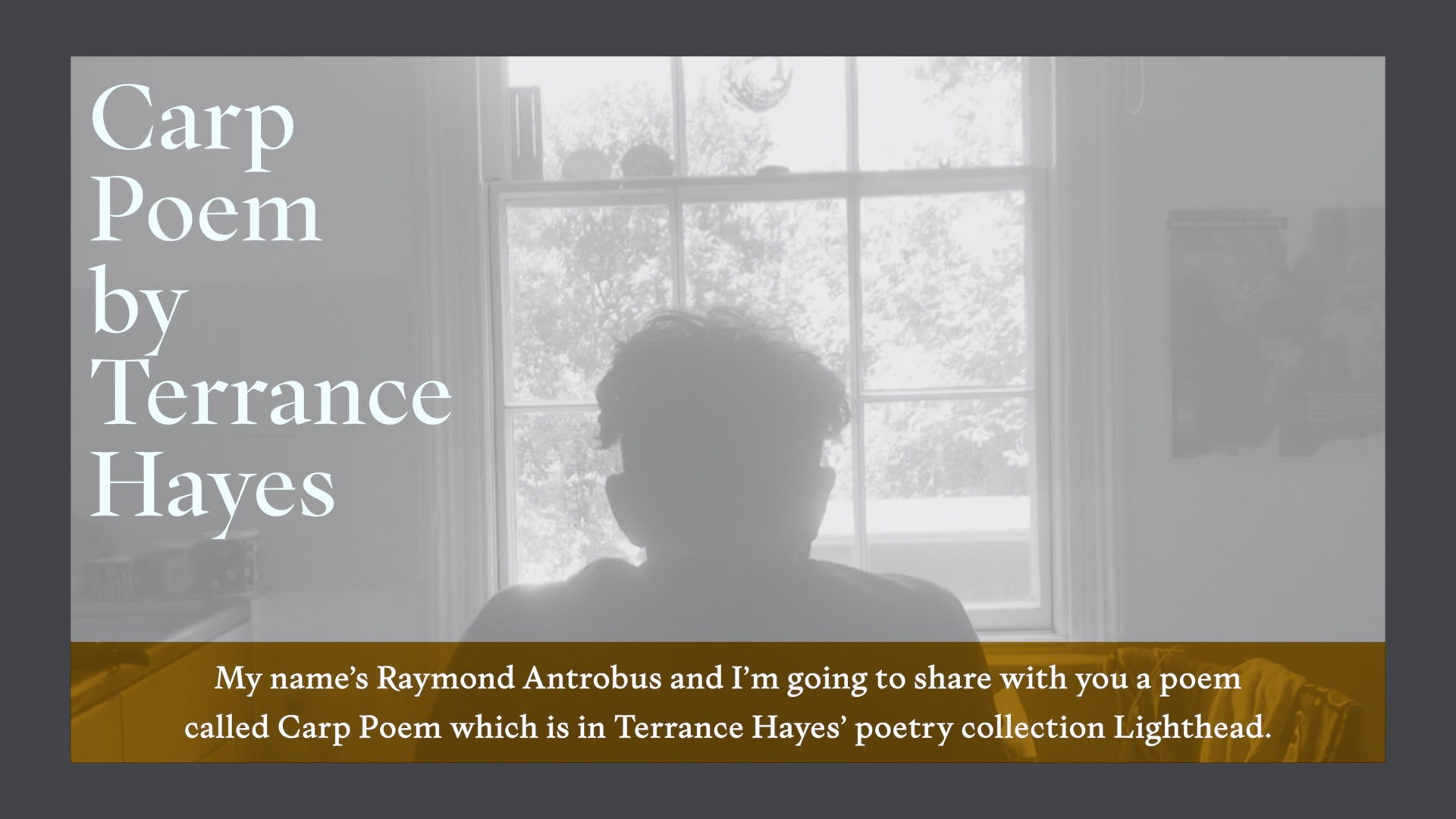 Raymond Antrobus Poem 2