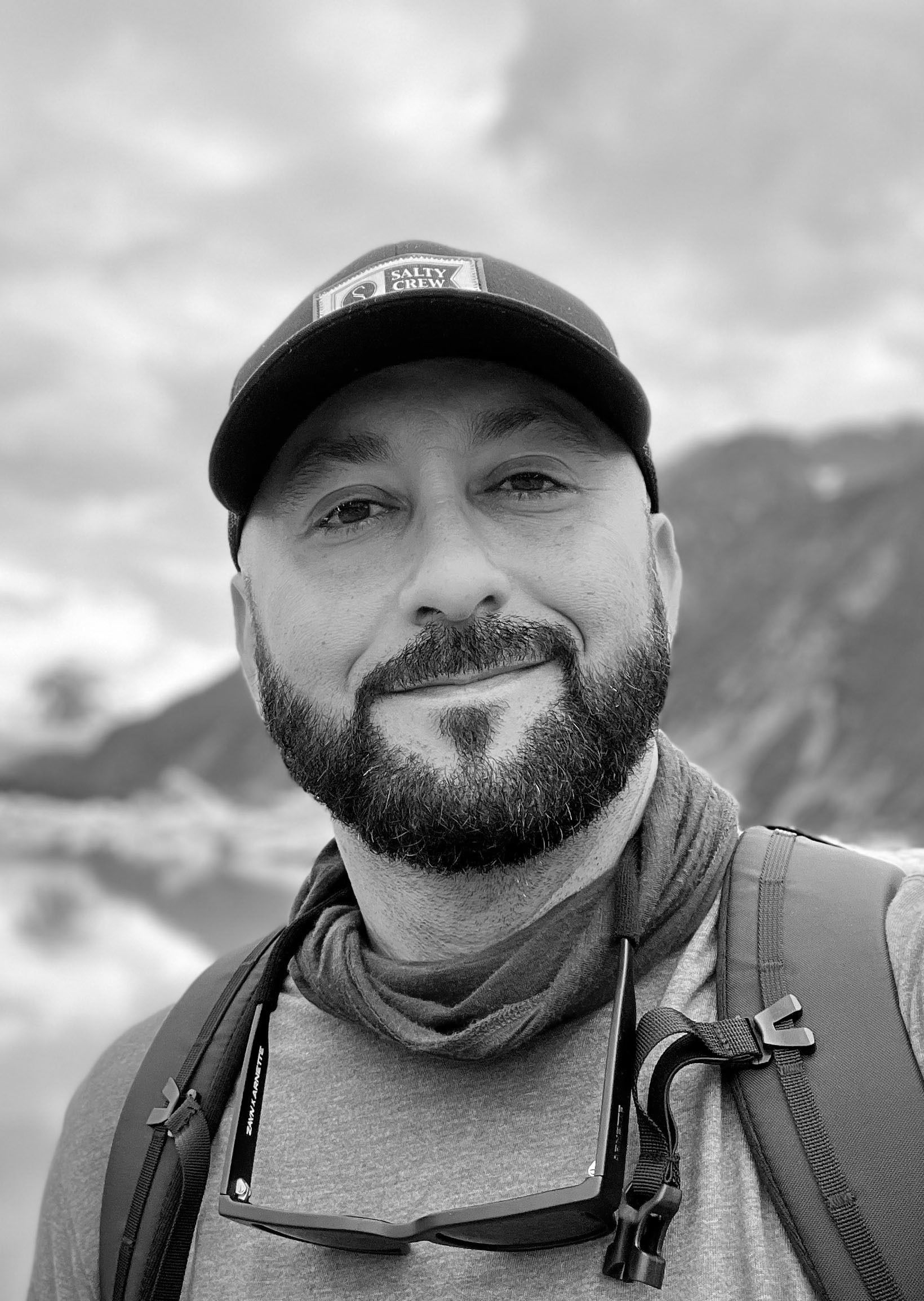 Santos Perez Craig author photo glacier bw crop