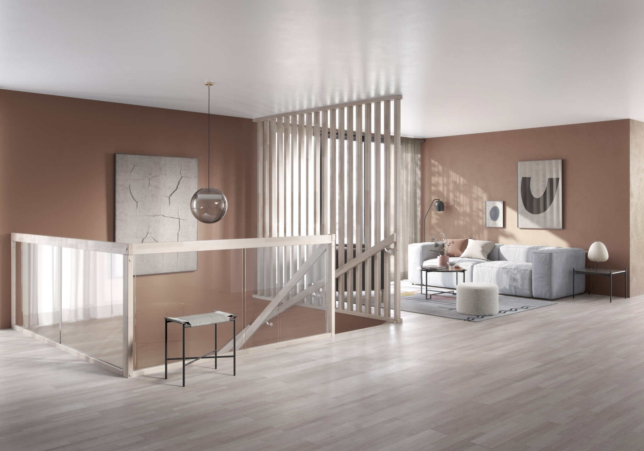 Stryntrappa Foss - en trapp i skandinavisk design, med glass