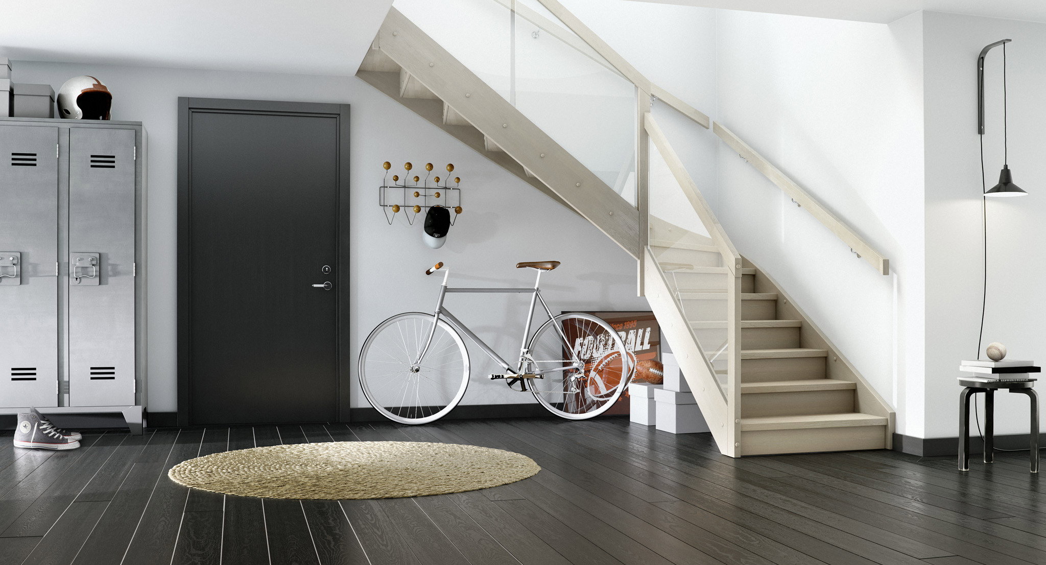 Stryntrappa Foss - en trapp i skandinavisk design, med glass