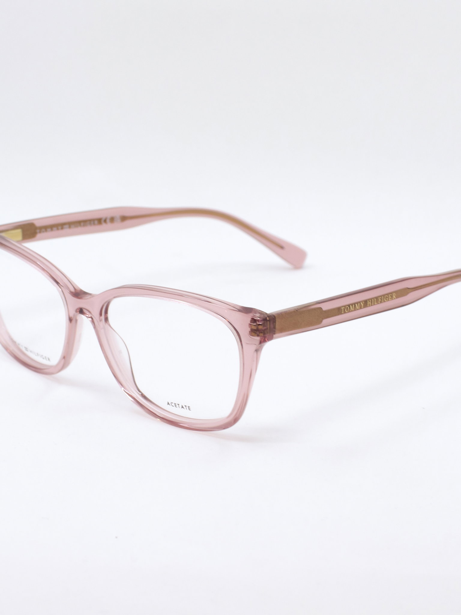Transparent rosa innfatning med avrundede kanter