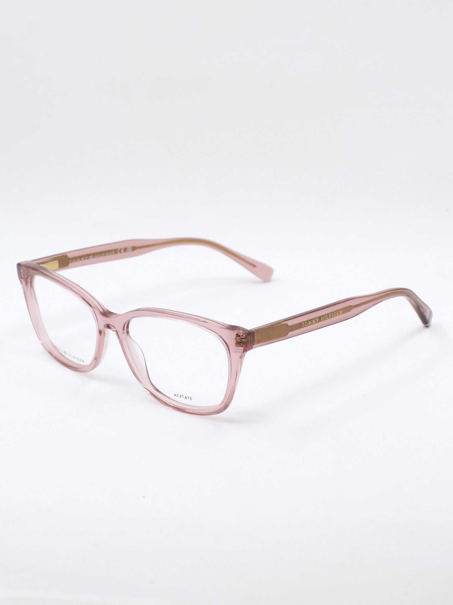 Transparent rosa innfatning med avrundede kanter