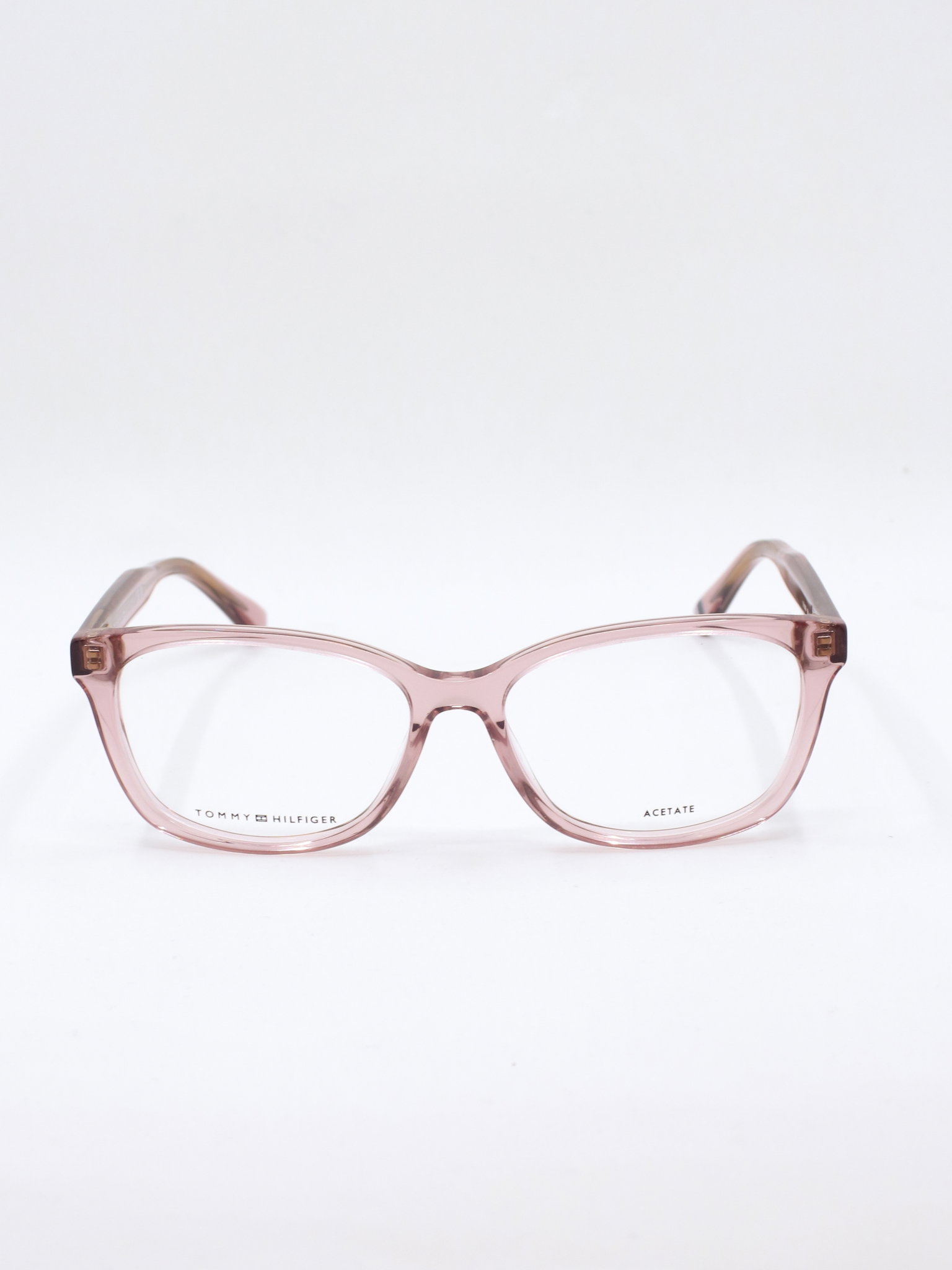 Transparent rosa innfatning med avrundede kanter