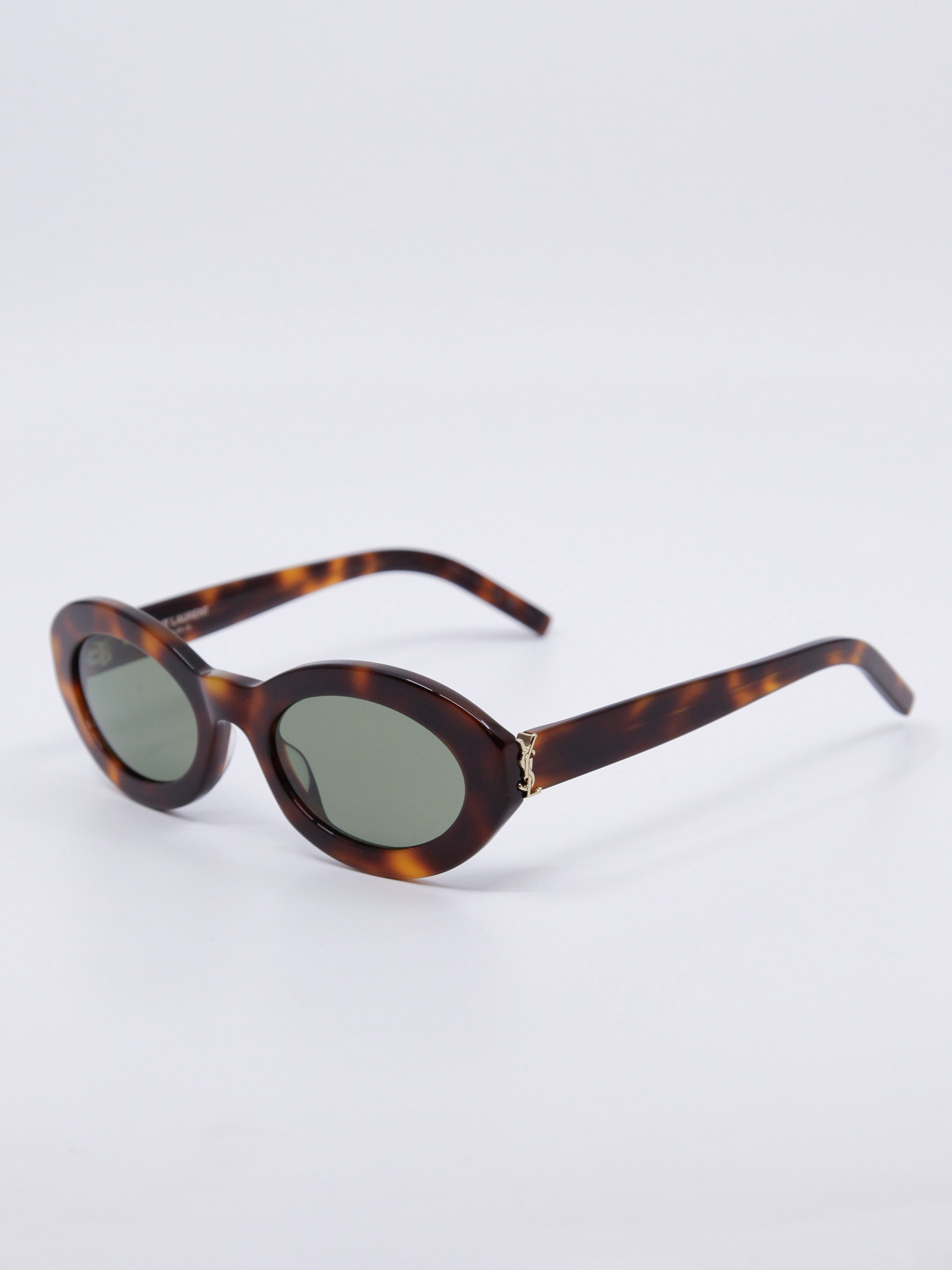 Oval solbrille i brun
