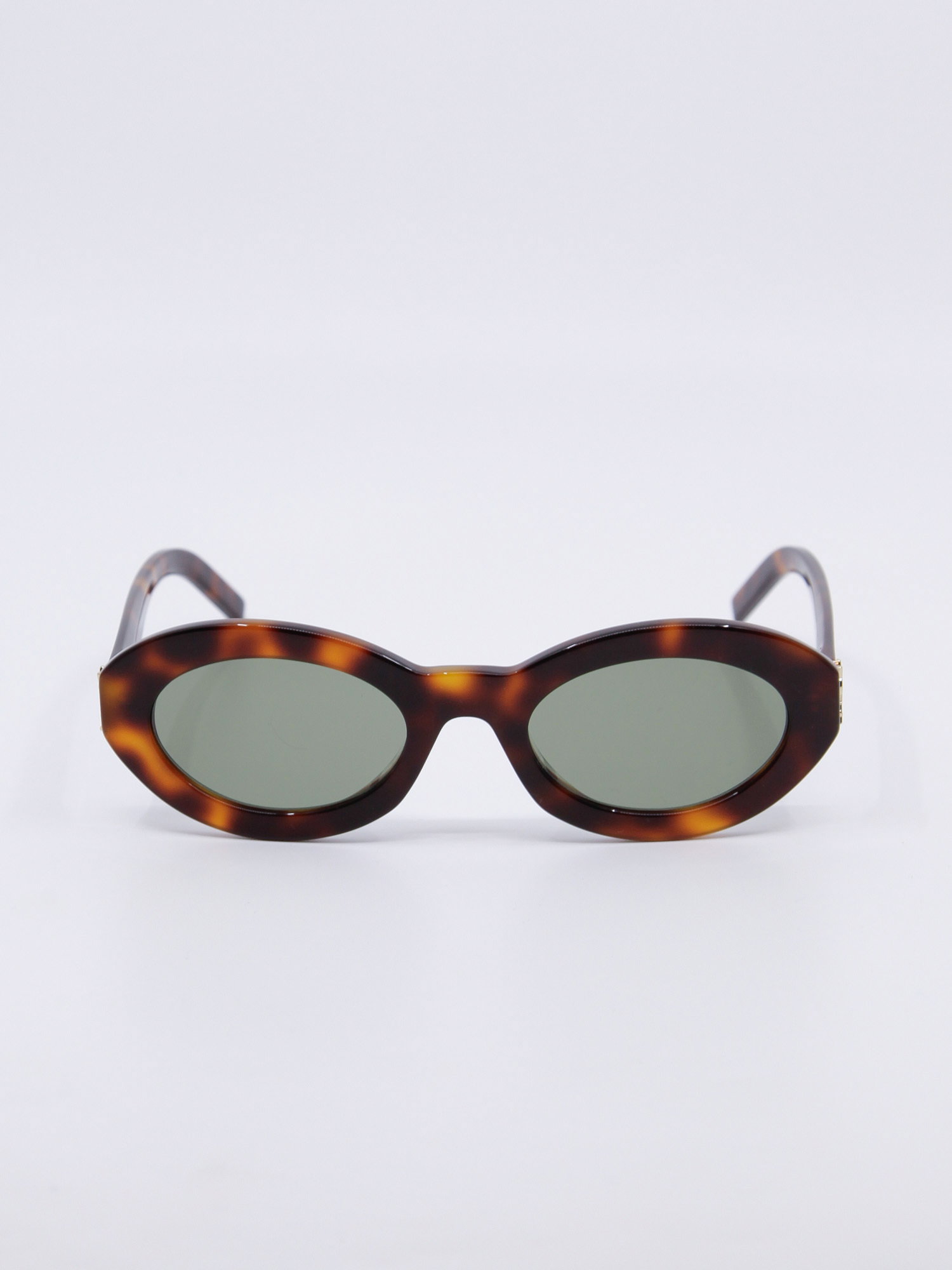 Oval solbrille i brun