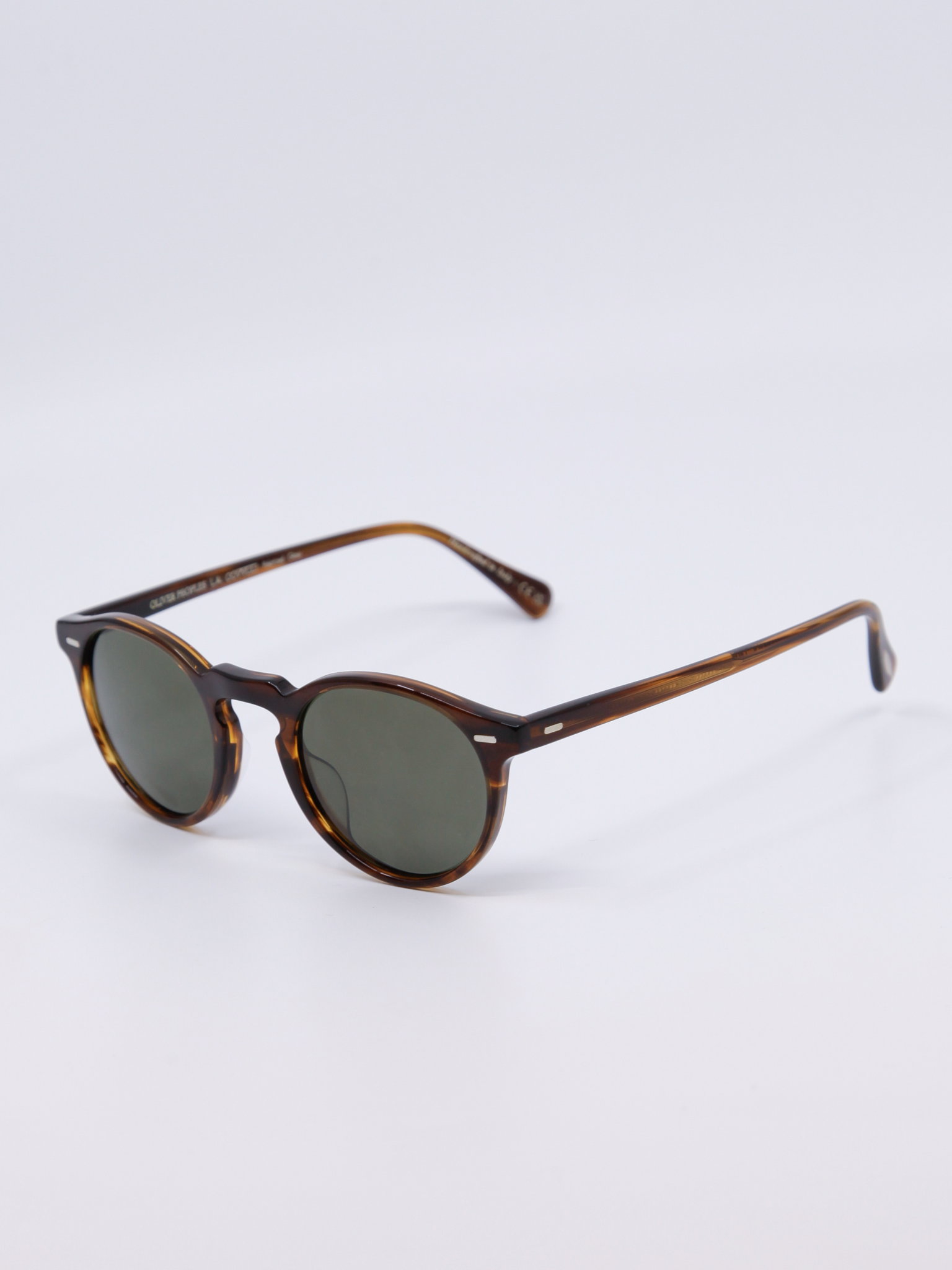 Rund solbrille i mørkbrun
