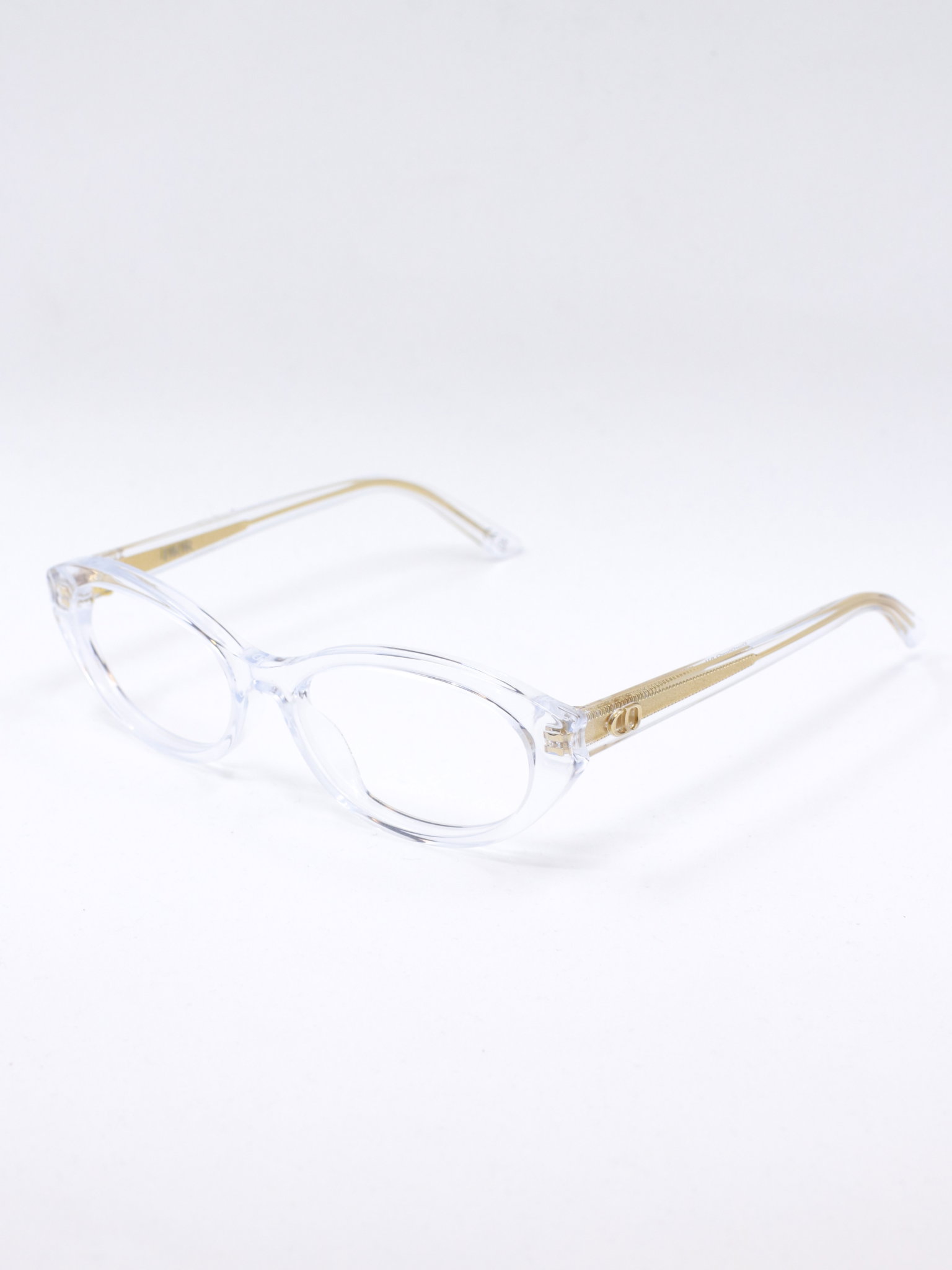 Transparent innfatning med oval fasong