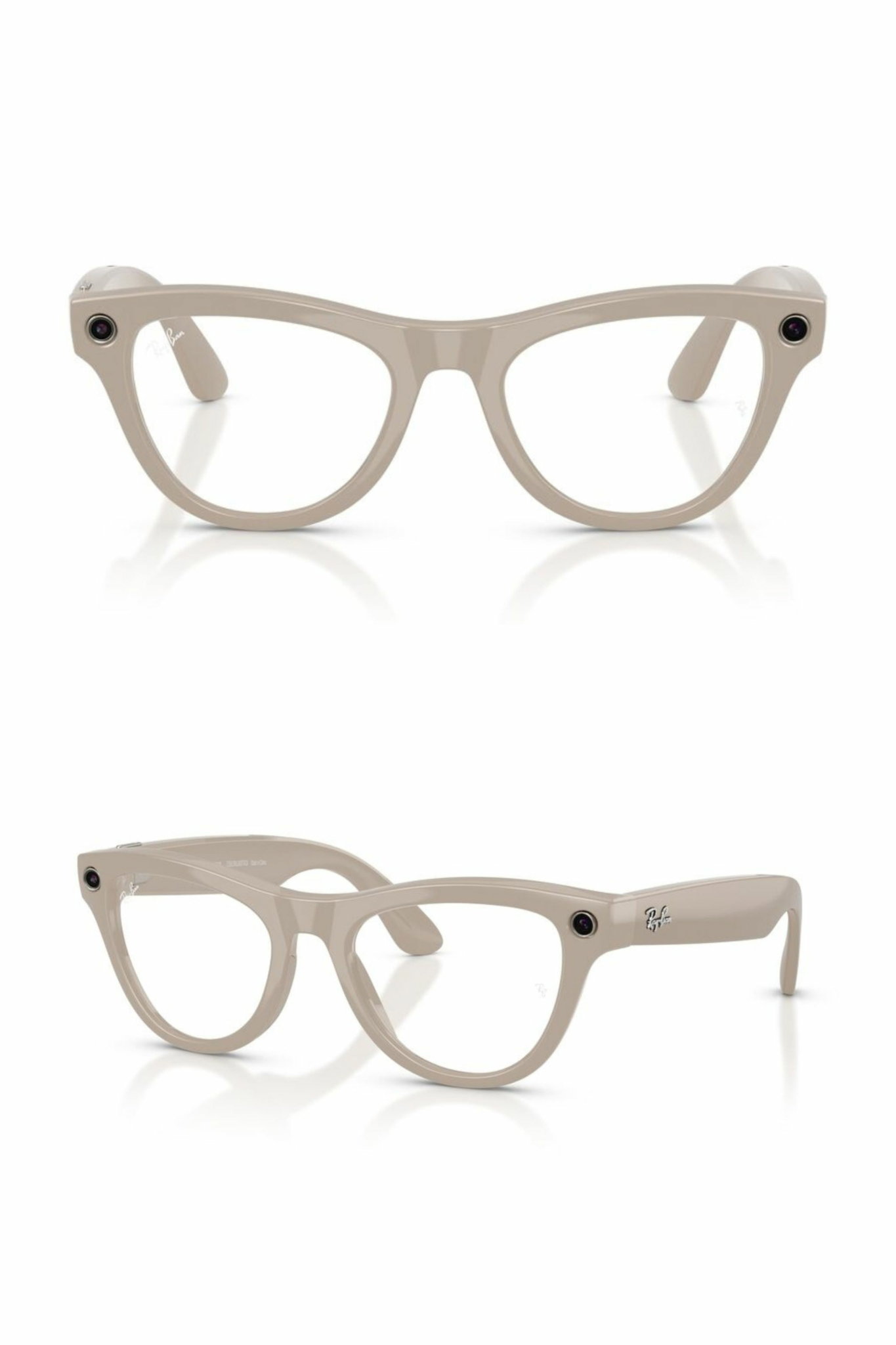 Brille med lys ramme