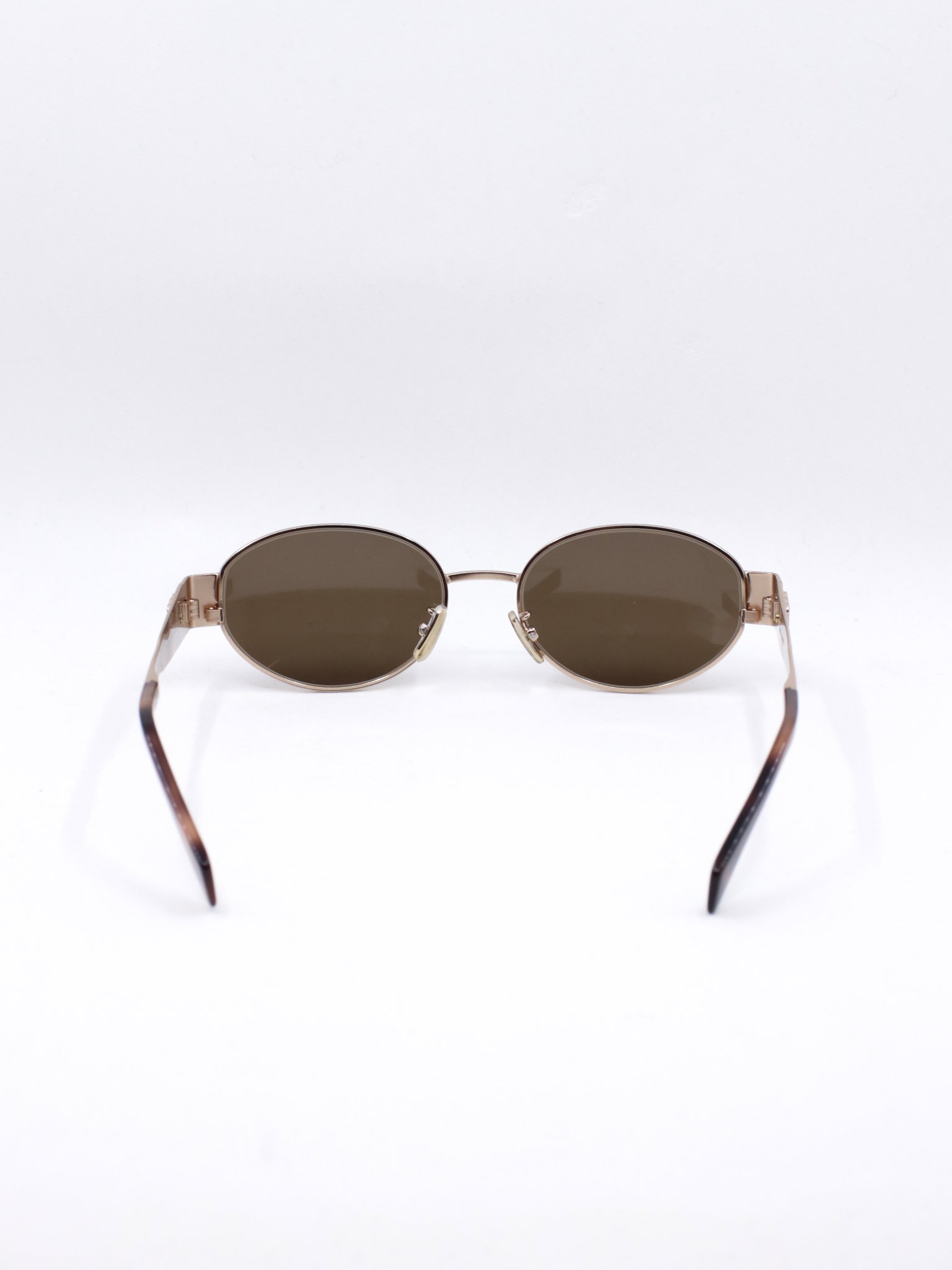 Oval solbrille i rosegull