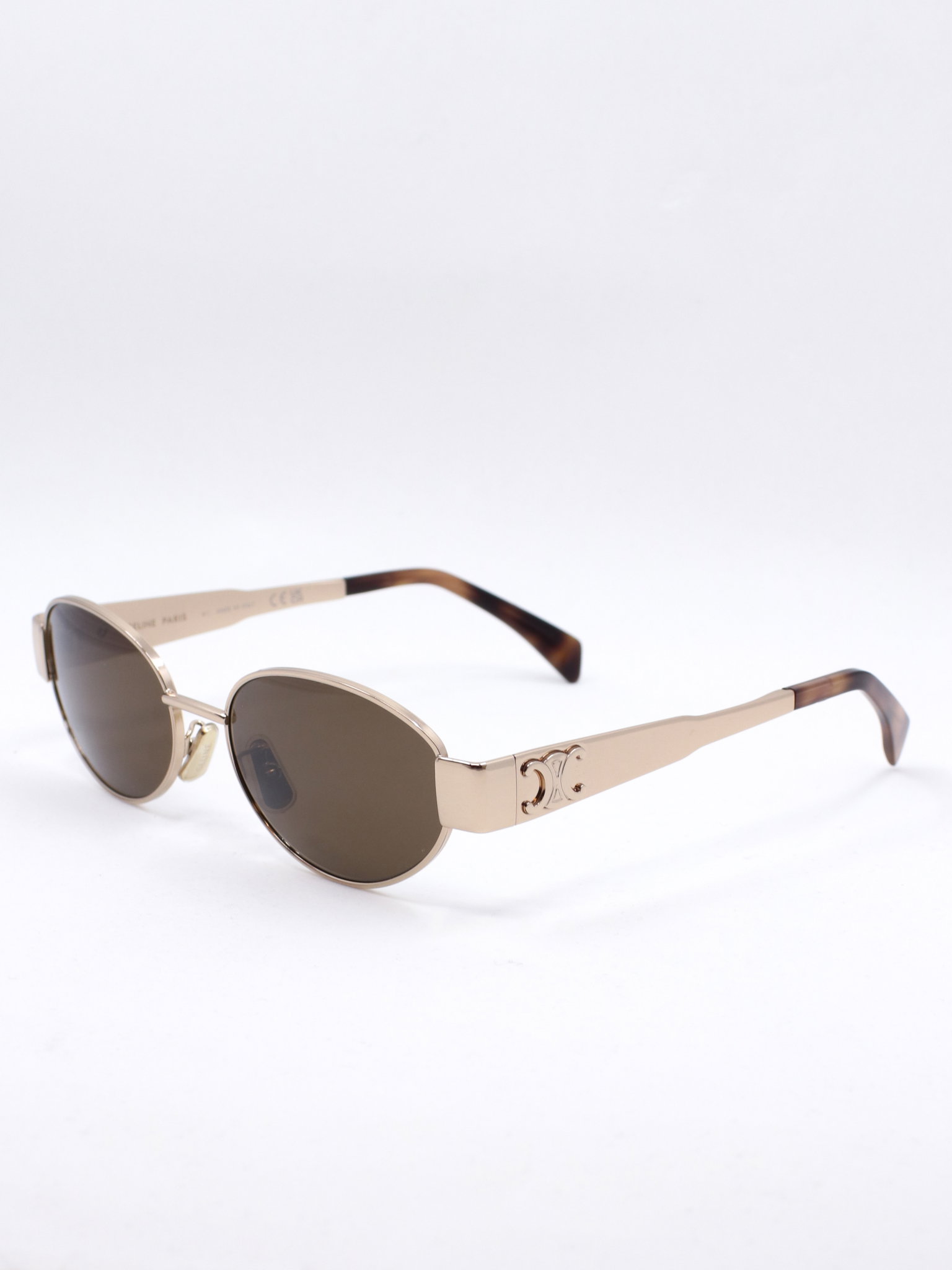 Oval solbrille i rosegull