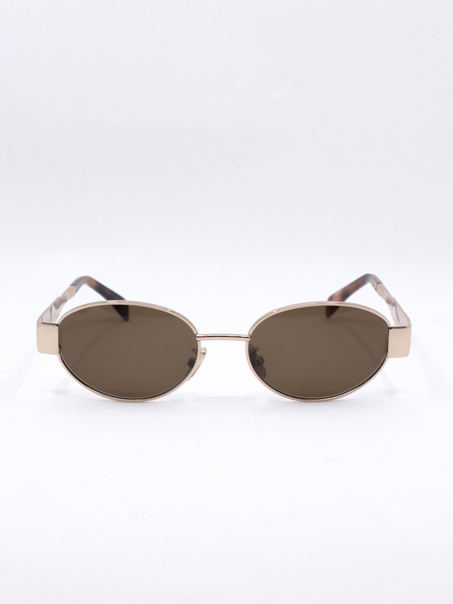 Oval solbrille i rosegull