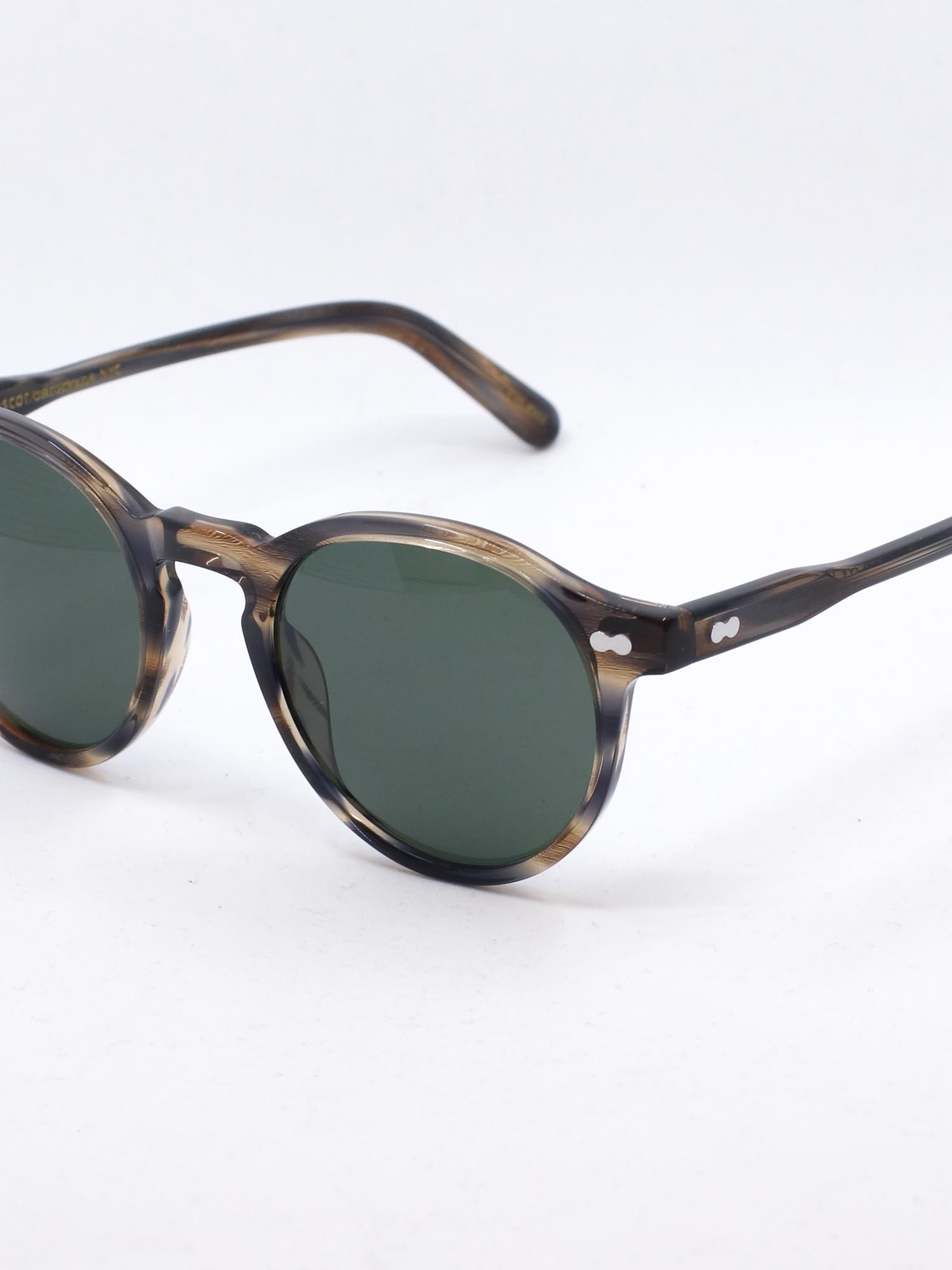 Rund solbrille i brun