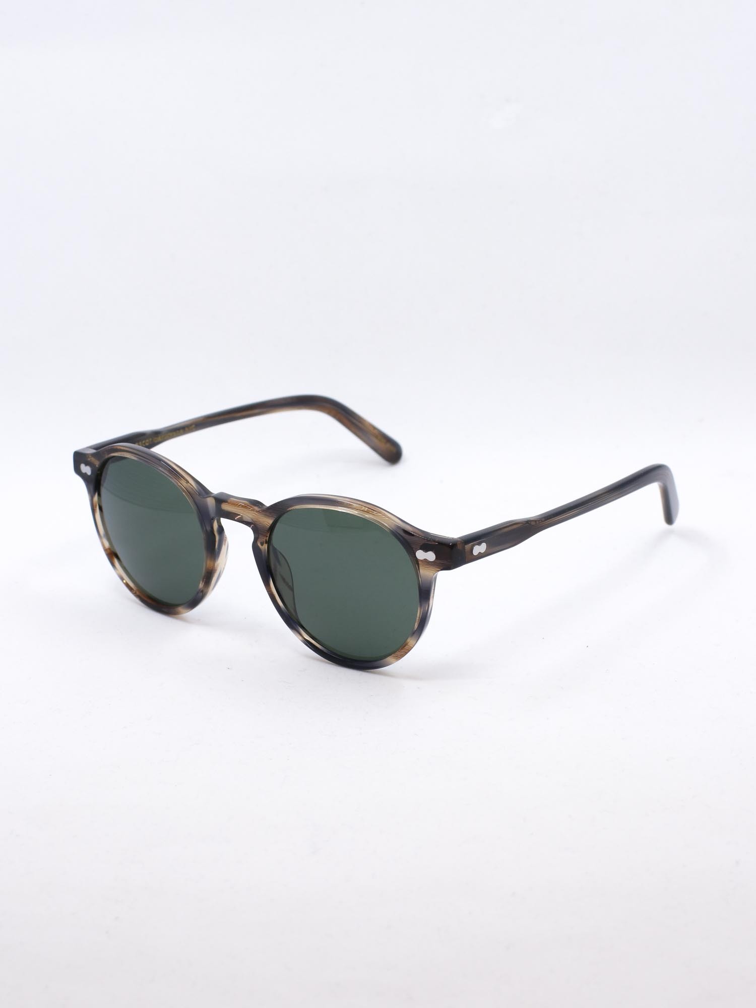 Rund solbrille i brun