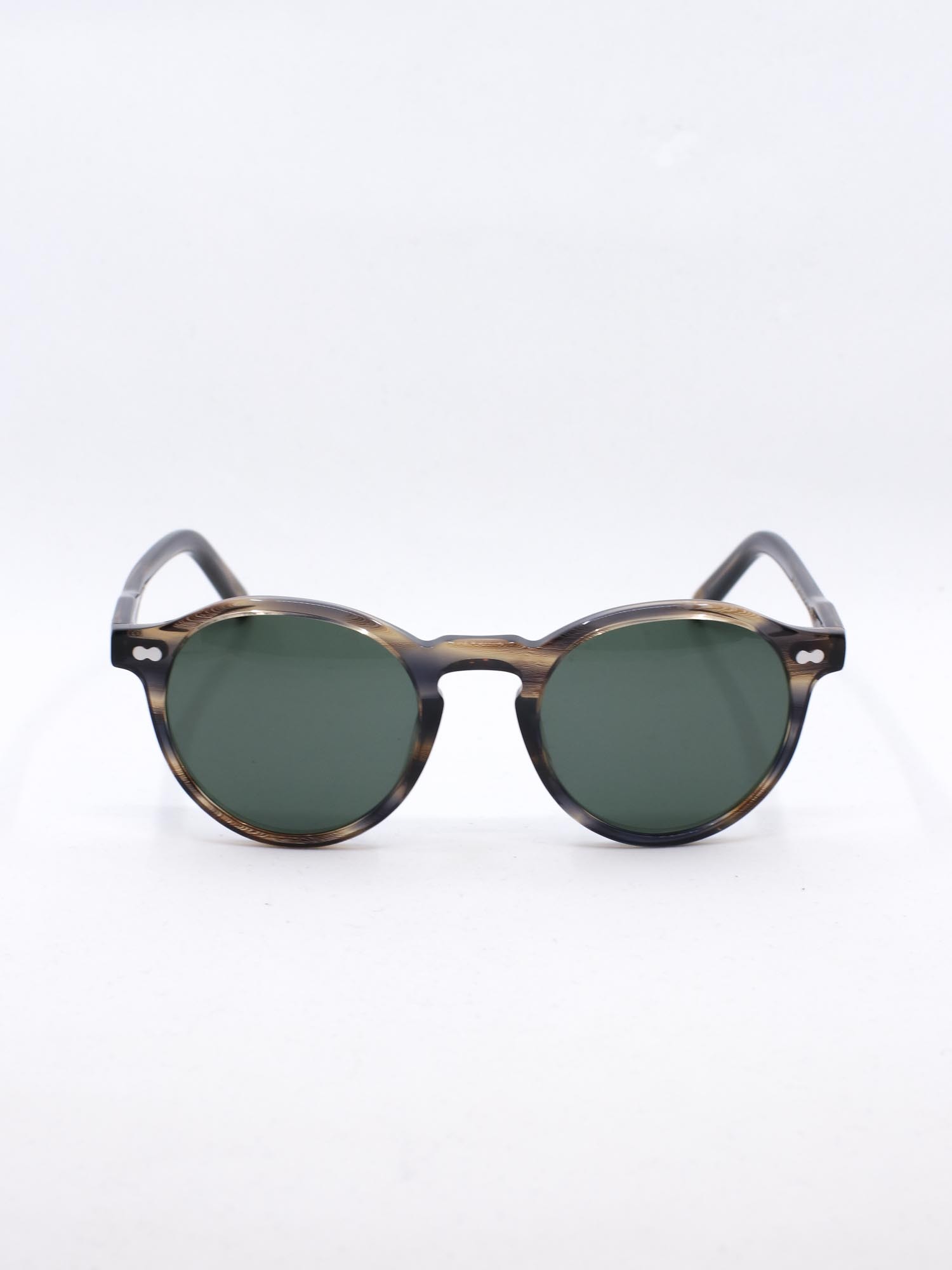 Rund solbrille i brun