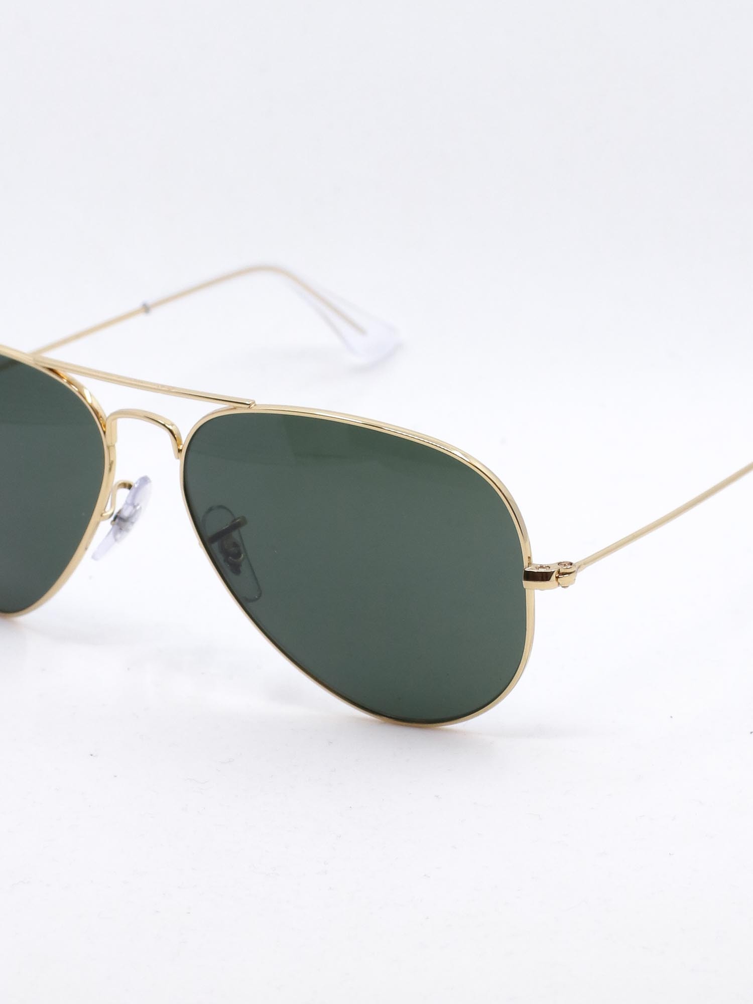 Pilot solbrille i gull med grønne glass