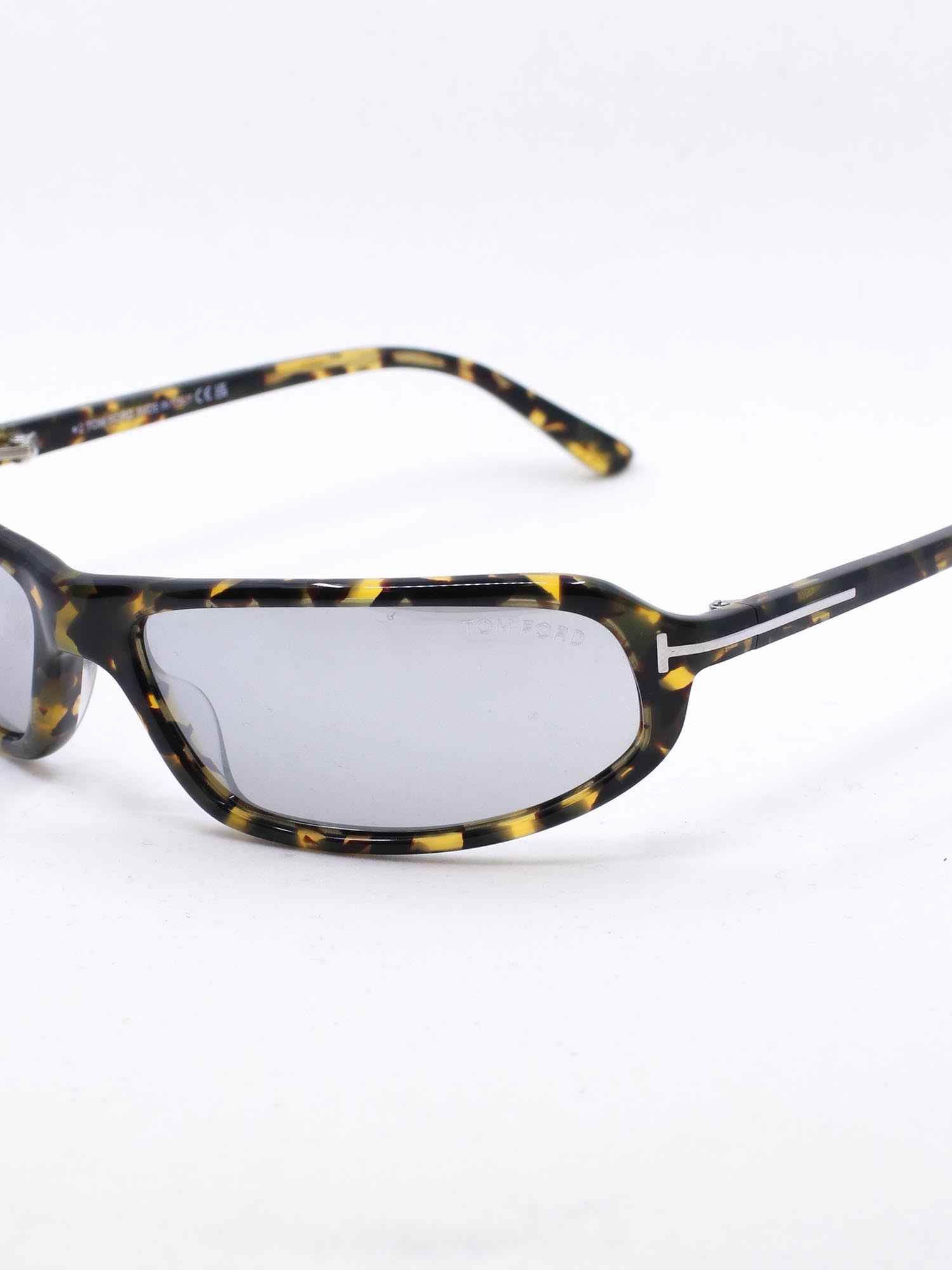 Smal y2k solbrille med speilglass