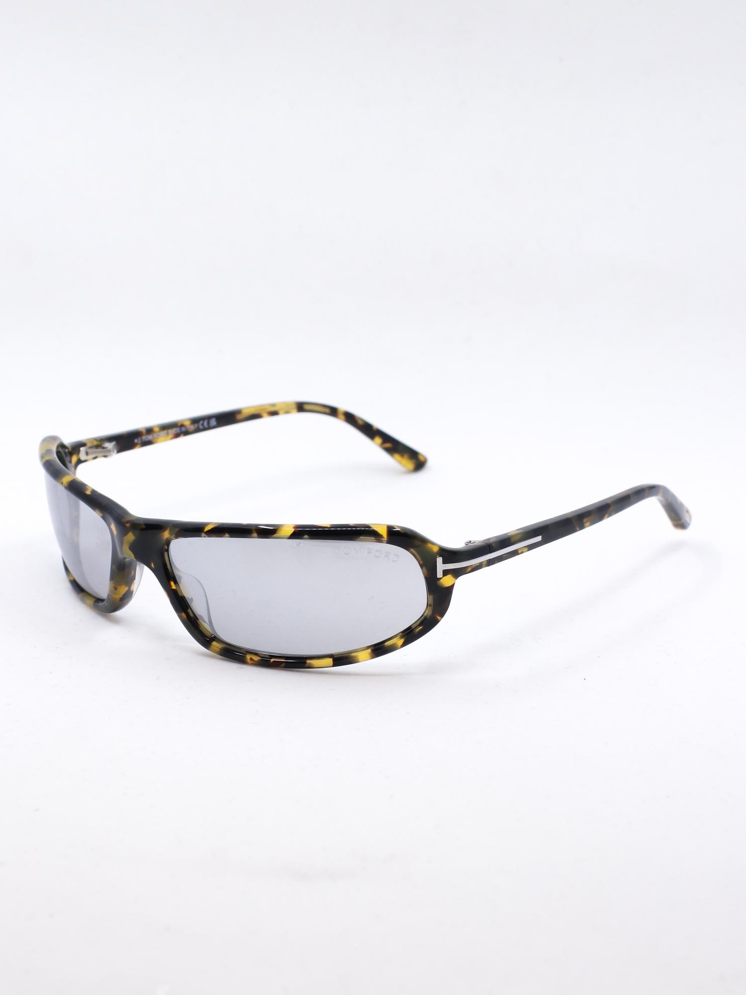 Smal y2k solbrille med speilglass