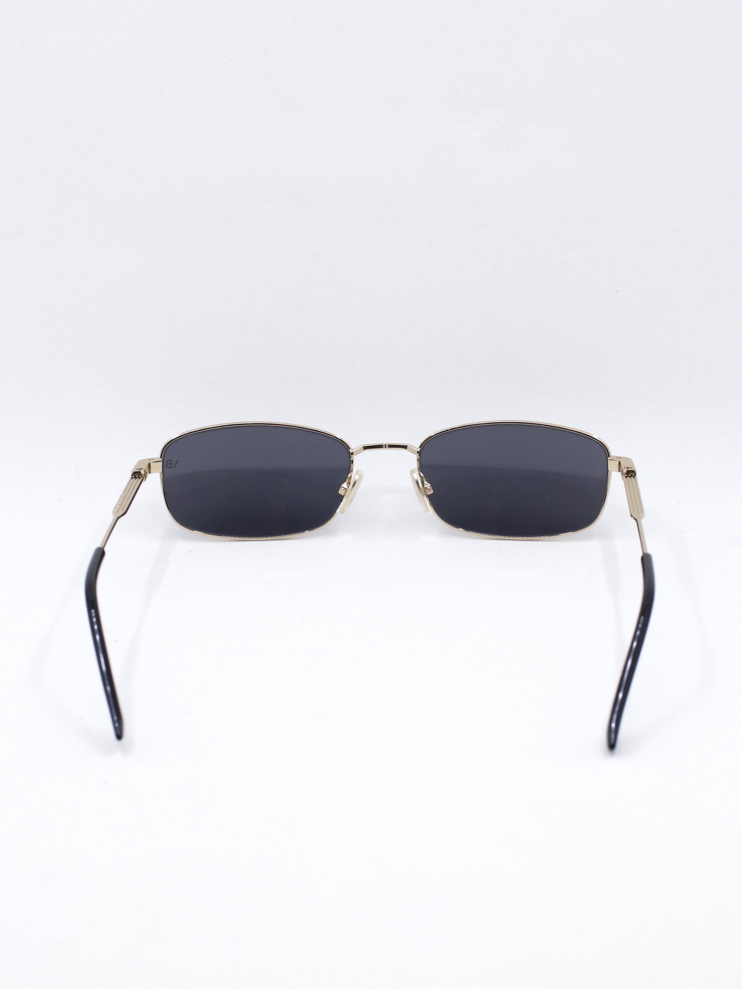 Smal metallsolbrille i gull