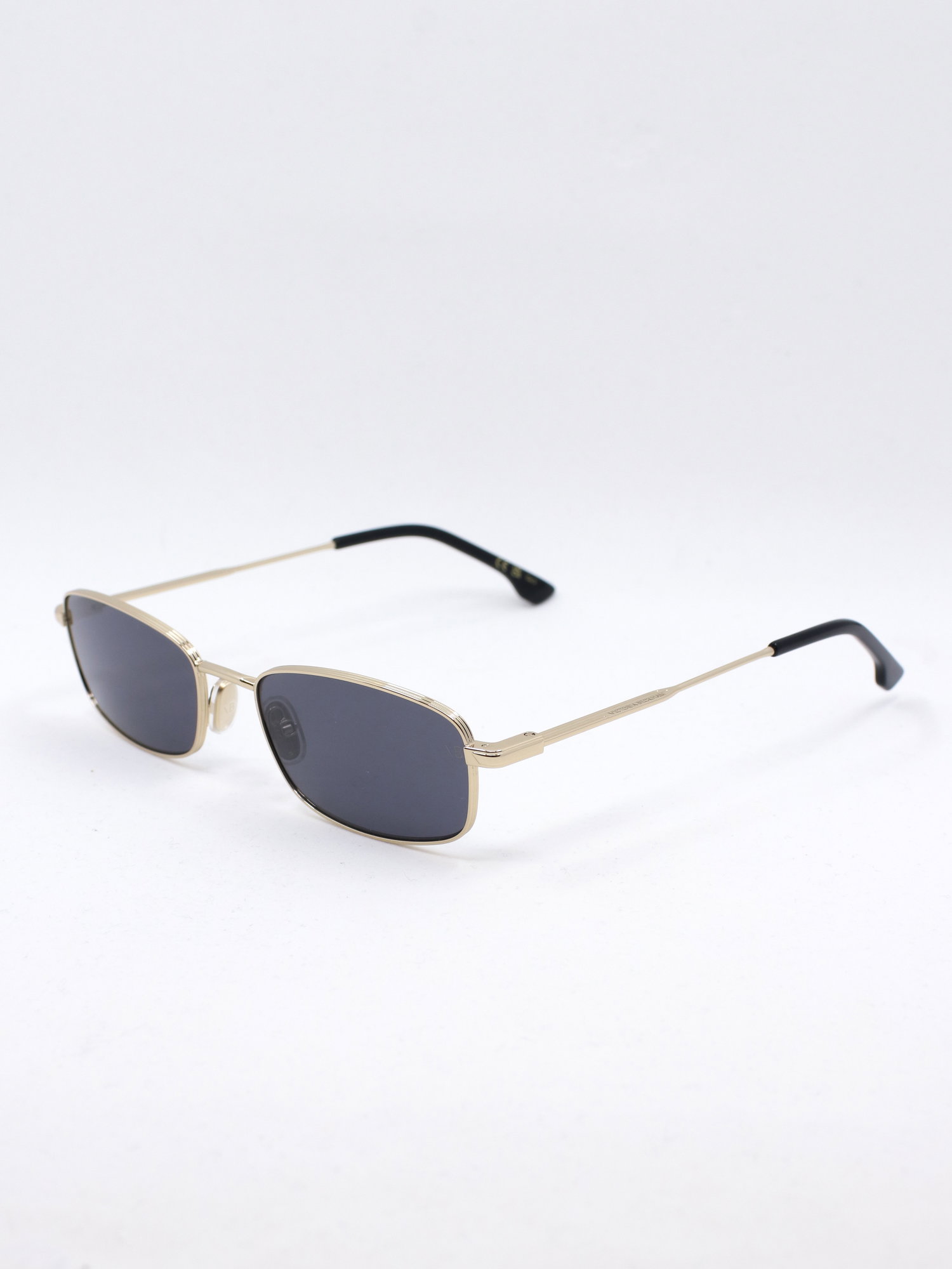 Smal metallsolbrille i gull