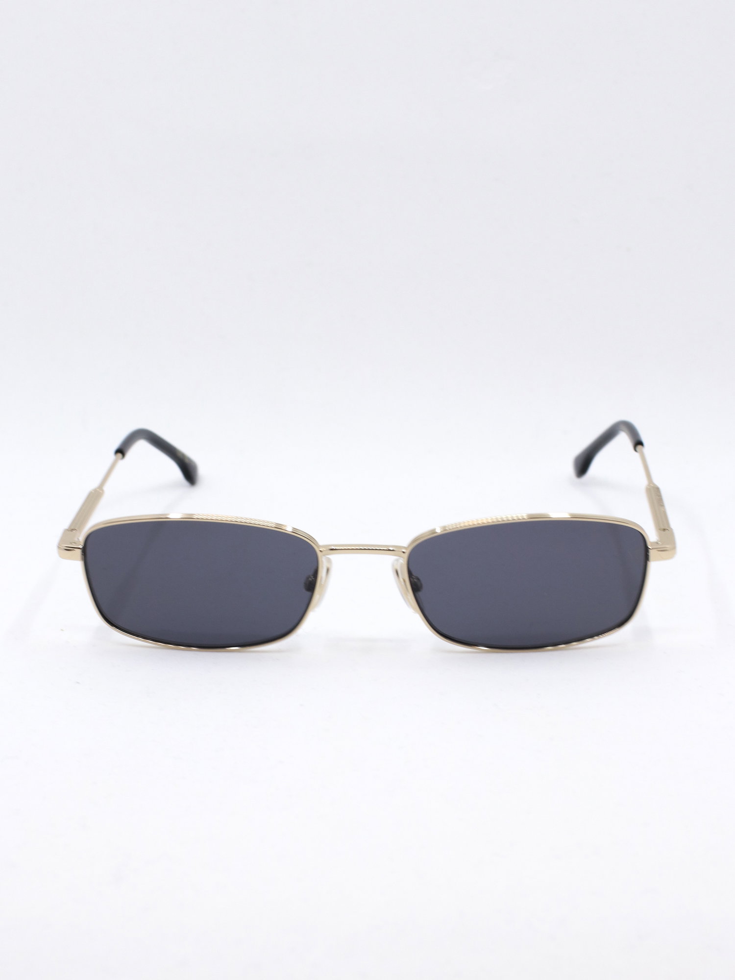 Smal metallsolbrille i gull