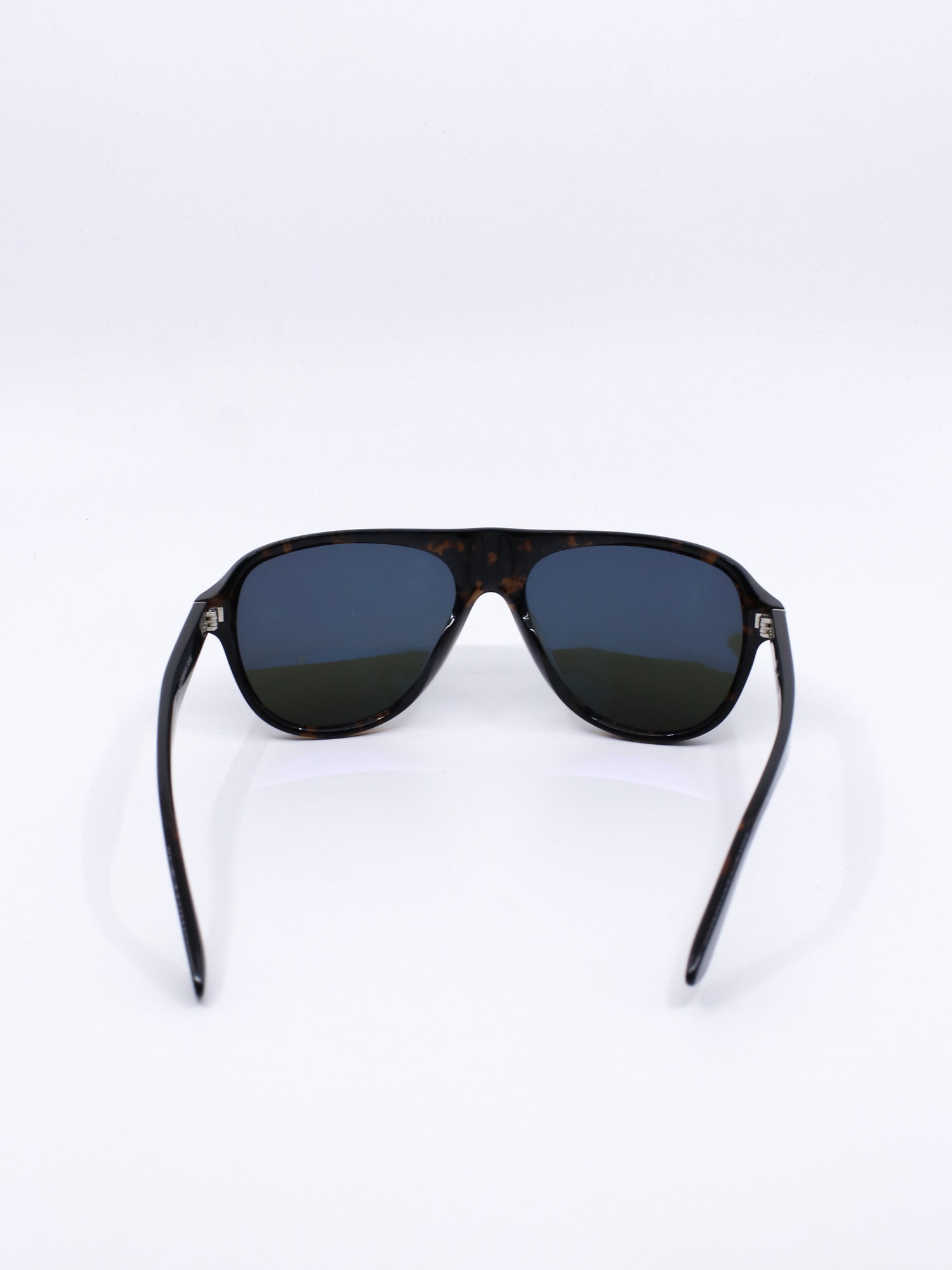 Pilotsolbrille med mørkt brun mønster
