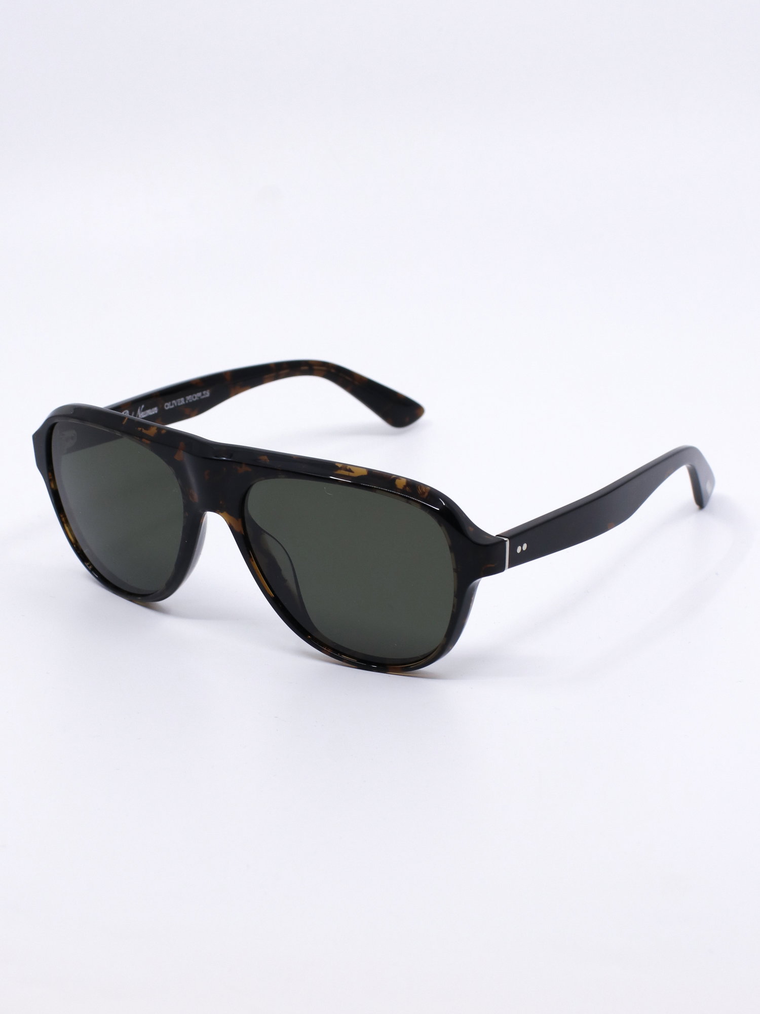 Pilotsolbrille med mørkt brun mønster
