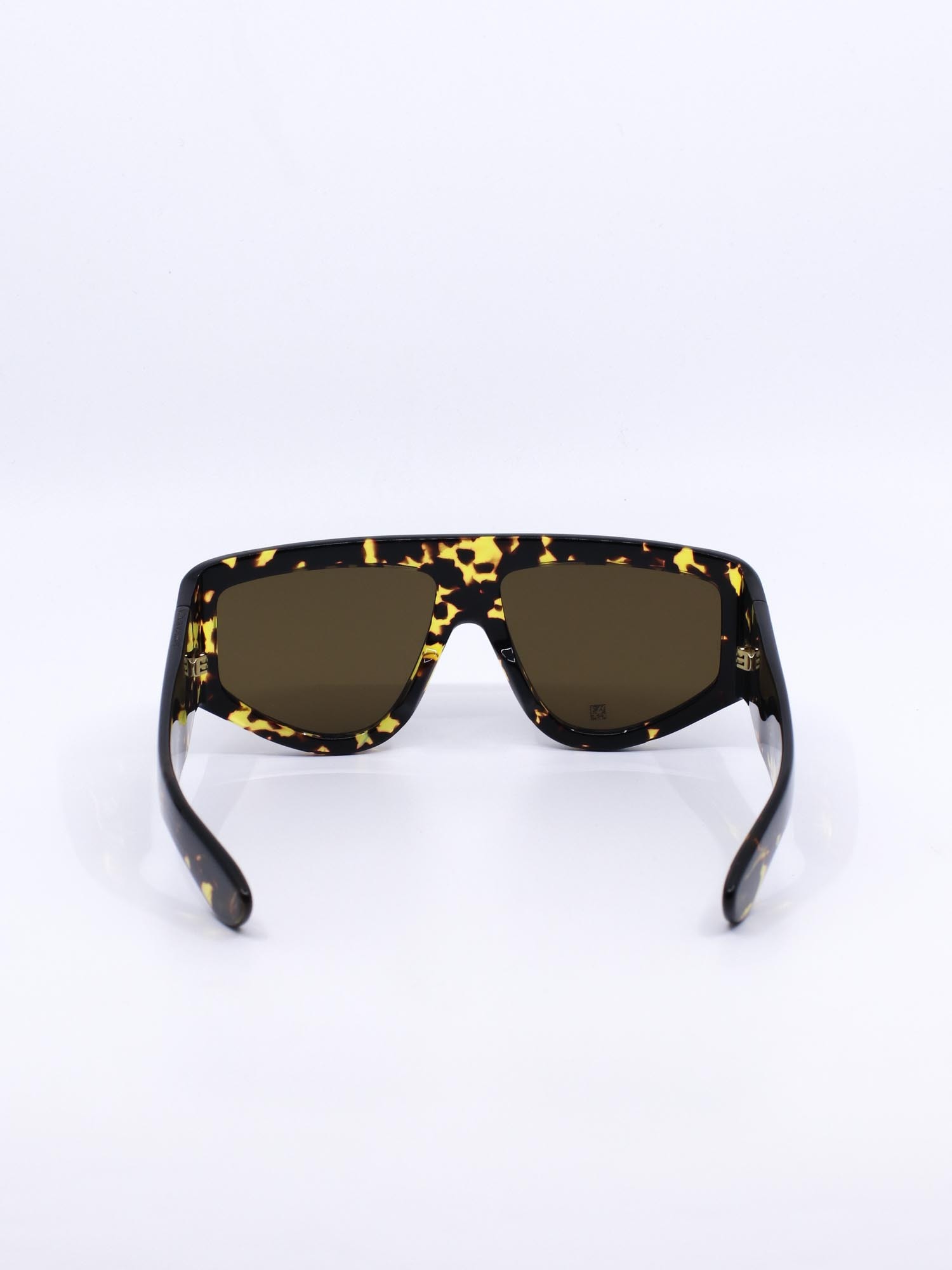 Chunky solbrille med brunt spettet mønster