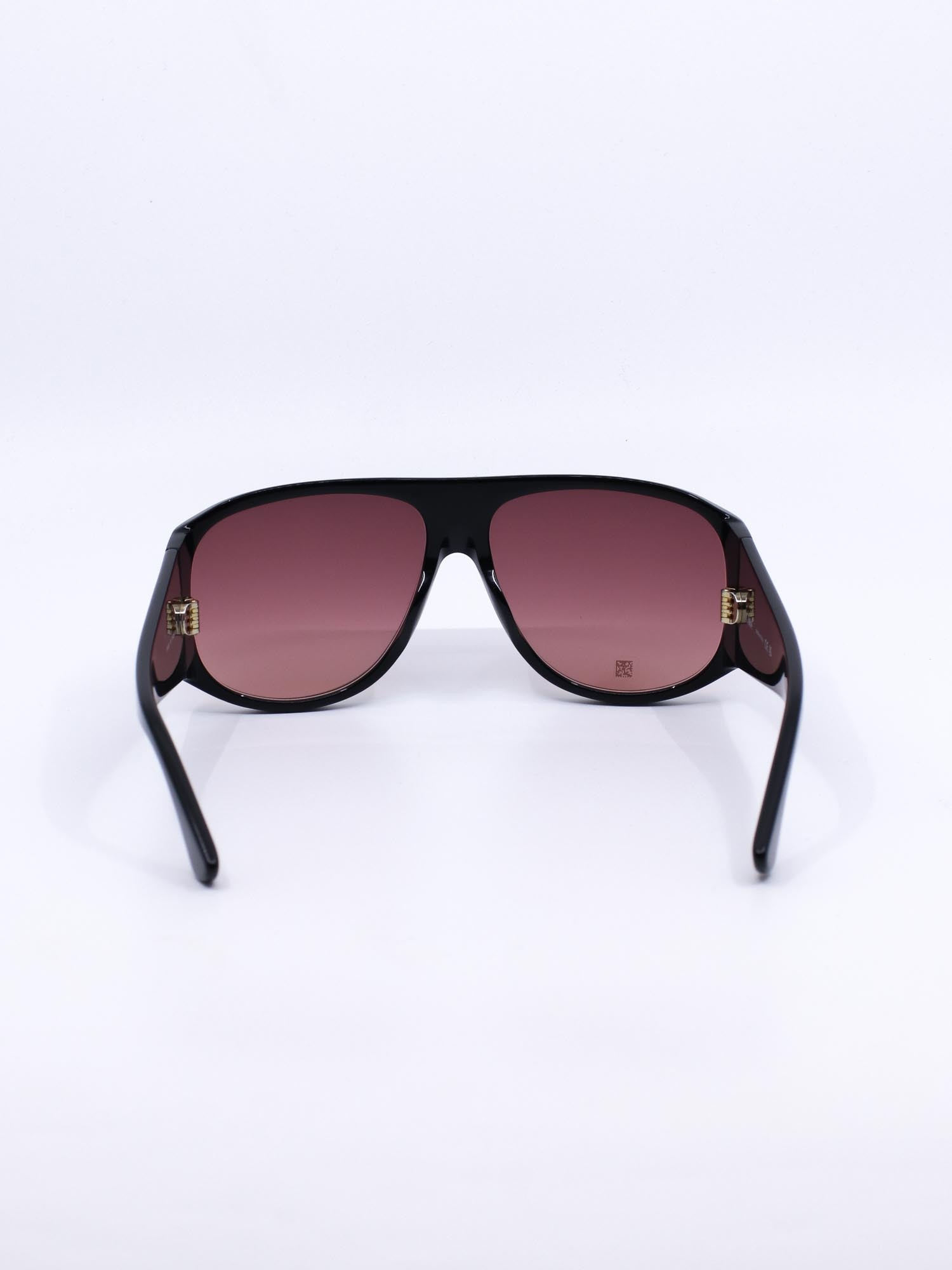 Pilotsolbrille i acetat med røde glass