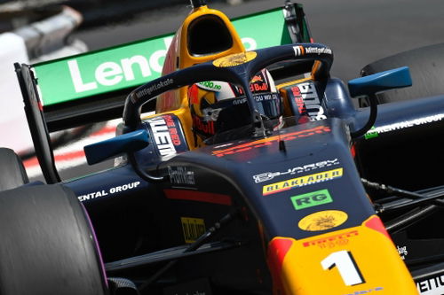 Bilde av Dennis Hauger under Formel 2-race