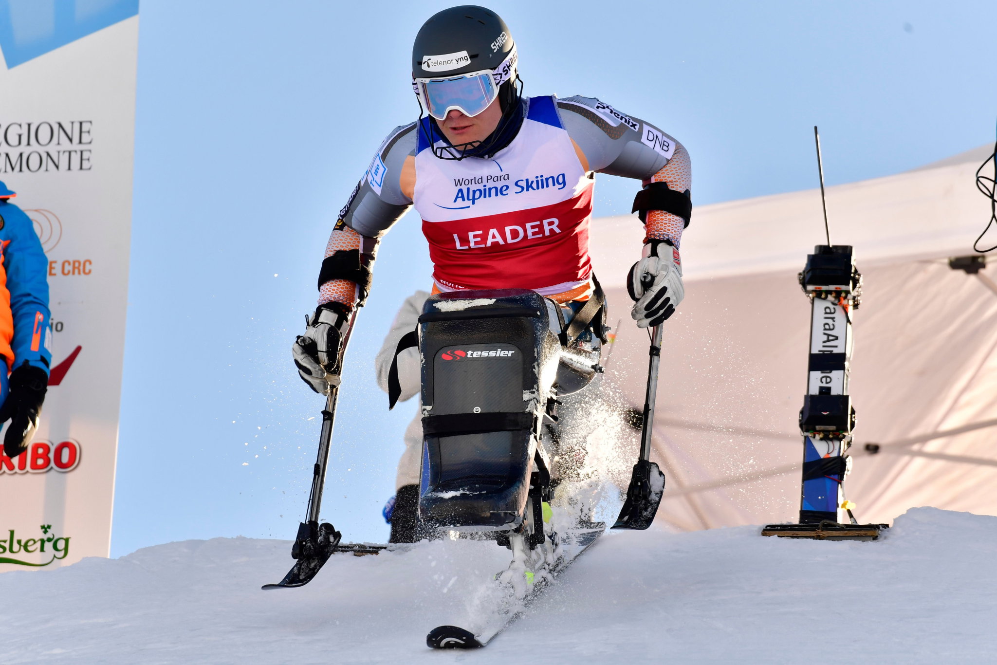 Jesper Saltvik Pedersen i sitski under en konkurranse