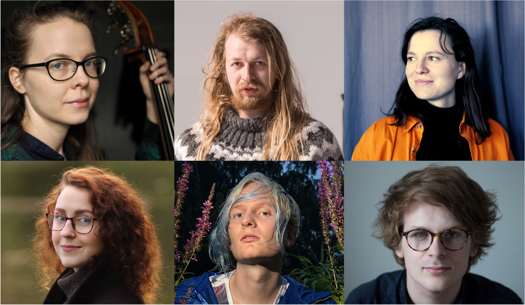 I kollasjen: Inga Margrete Aas, Anders Hannevold, Louisa Palmi, Ingebjørg Vilhelmsen, Tobi Pfeil og Jonas Lie Skaarud (Montasje: Kaja Bjørntvedt)
