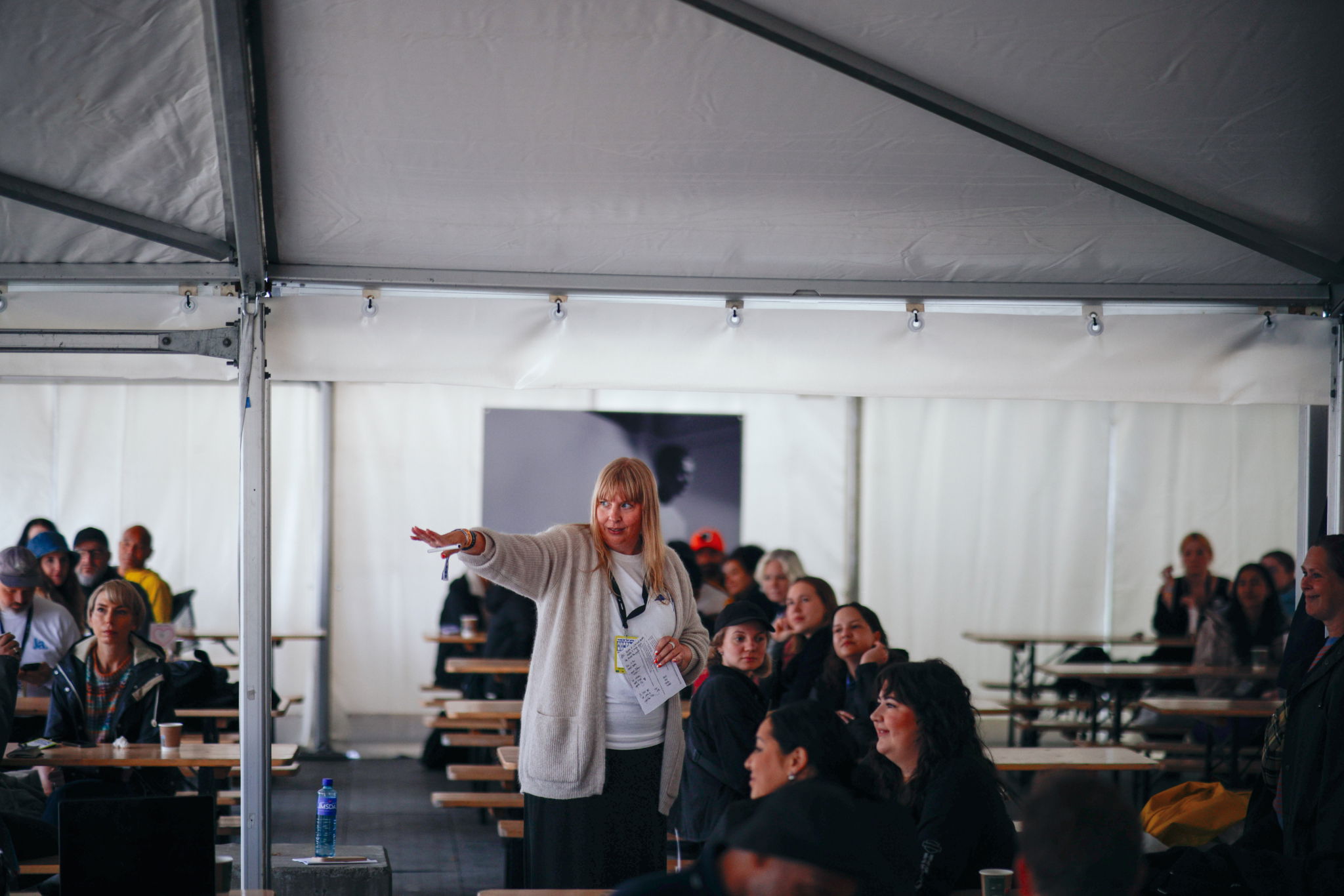 Tone Østerdal, direktør i Music Norway, på speed meeting under Øya International på Øyafestivalen 2023 (Foto: Henning Lefsaker)