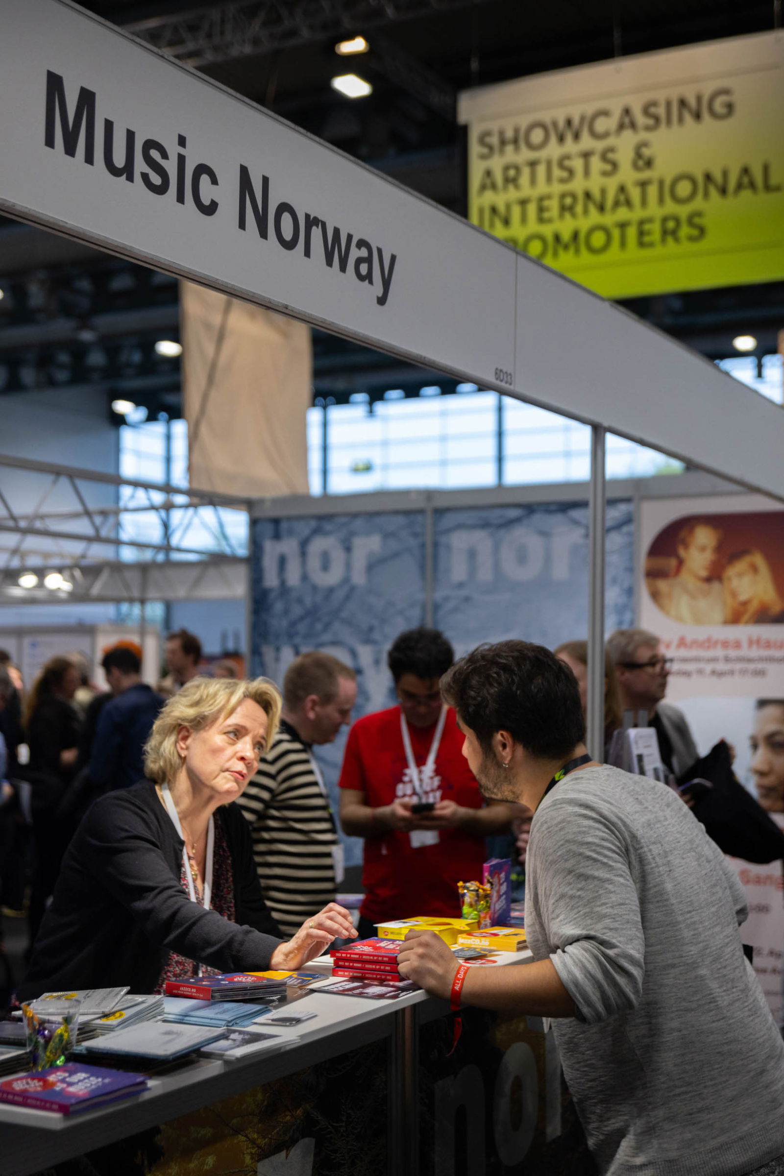 Music Norway stand med Unni fra Norsk Jazzforum